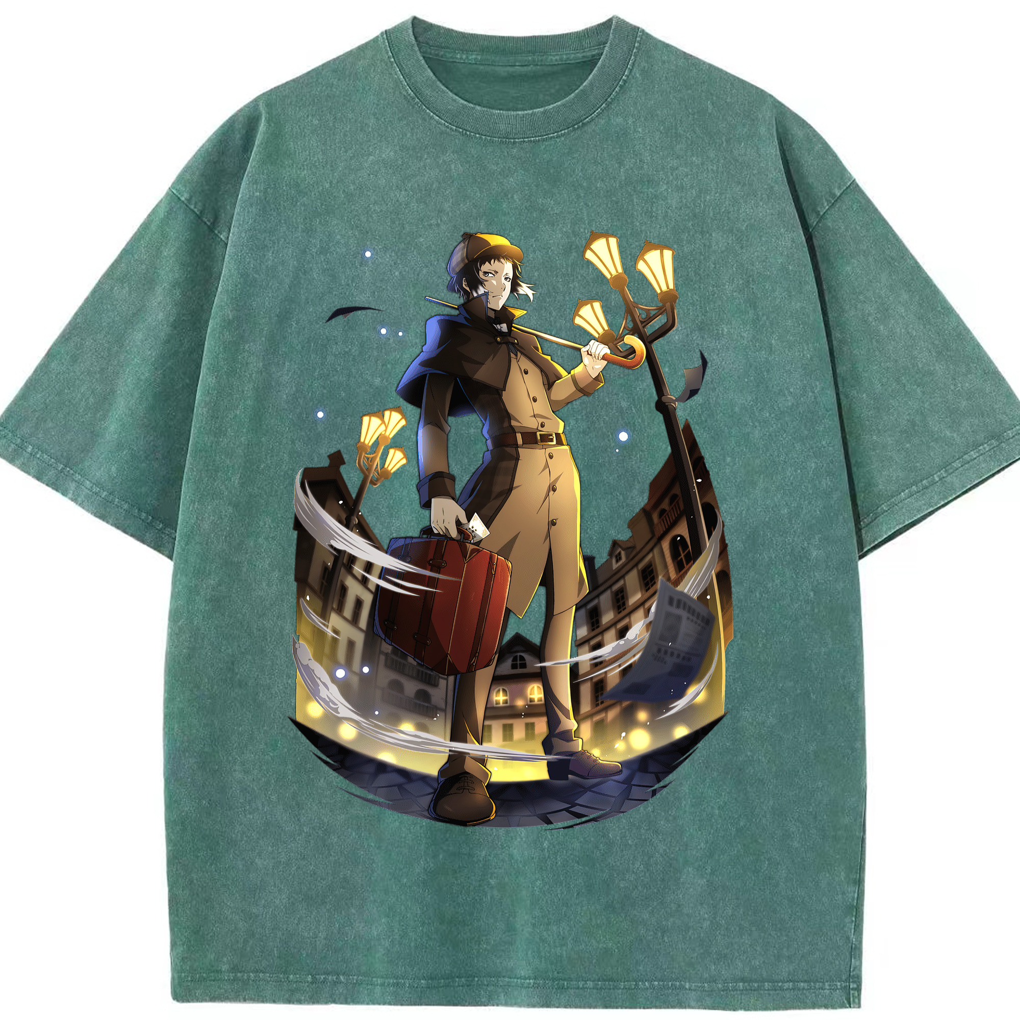（画像用） 文豪ストレイドッグス Bungo Stray Dogs 綿100% ヴィンテージ風 半袖Tシャツ（フロントプリント）